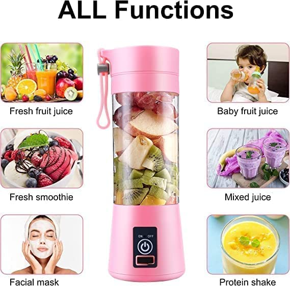PortableBlender, USB Rechargeable Mini JuicerBlender,Electric Juicer Bottle Blender Grinder Mixer,