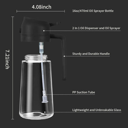 2 in 1 Oil Sprayer and Dispenser